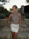 Liah halterneck top with glitter - Multicolored