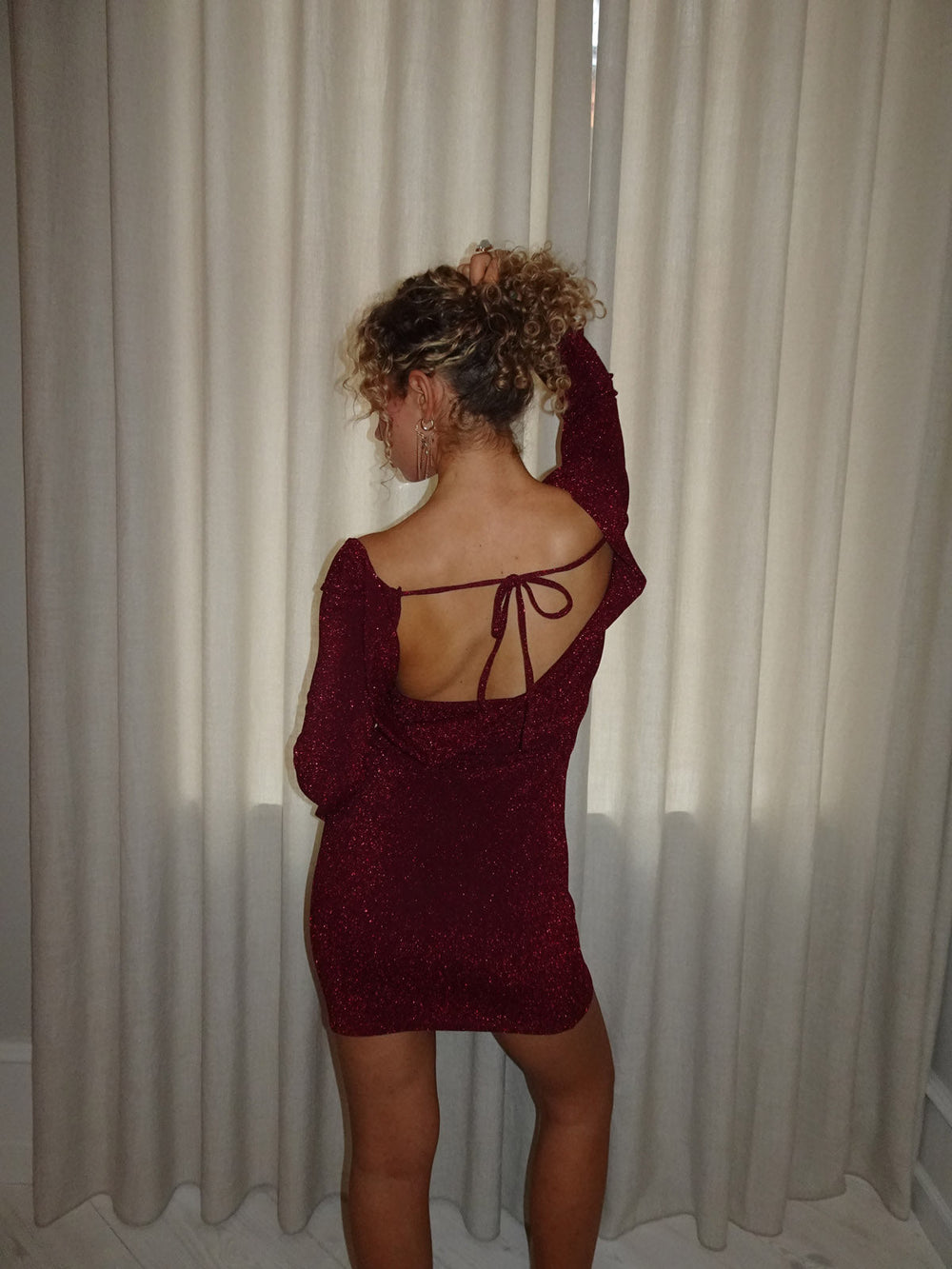 Solange glitter dress - Red