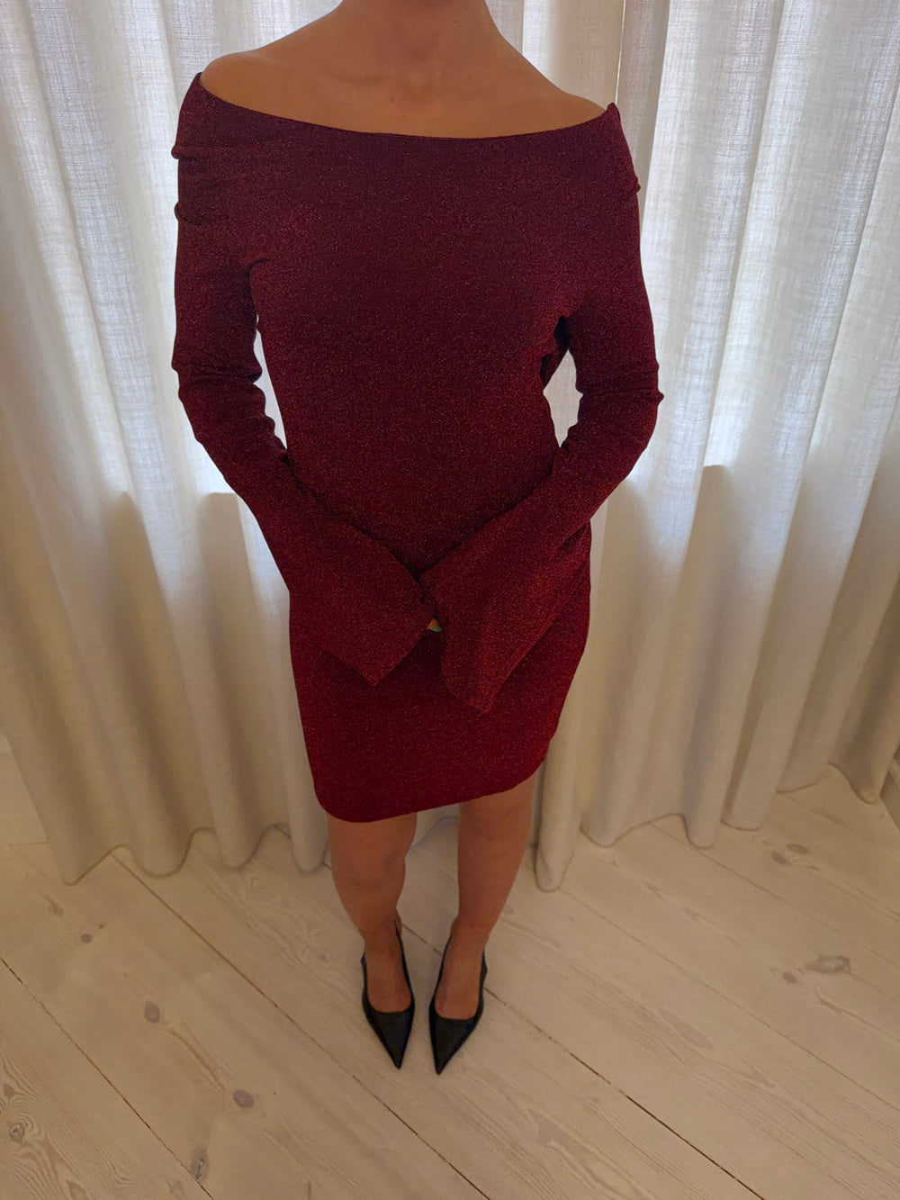 Solange glitter dress - Red