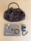 Milu shoulder bag in woven - Brown