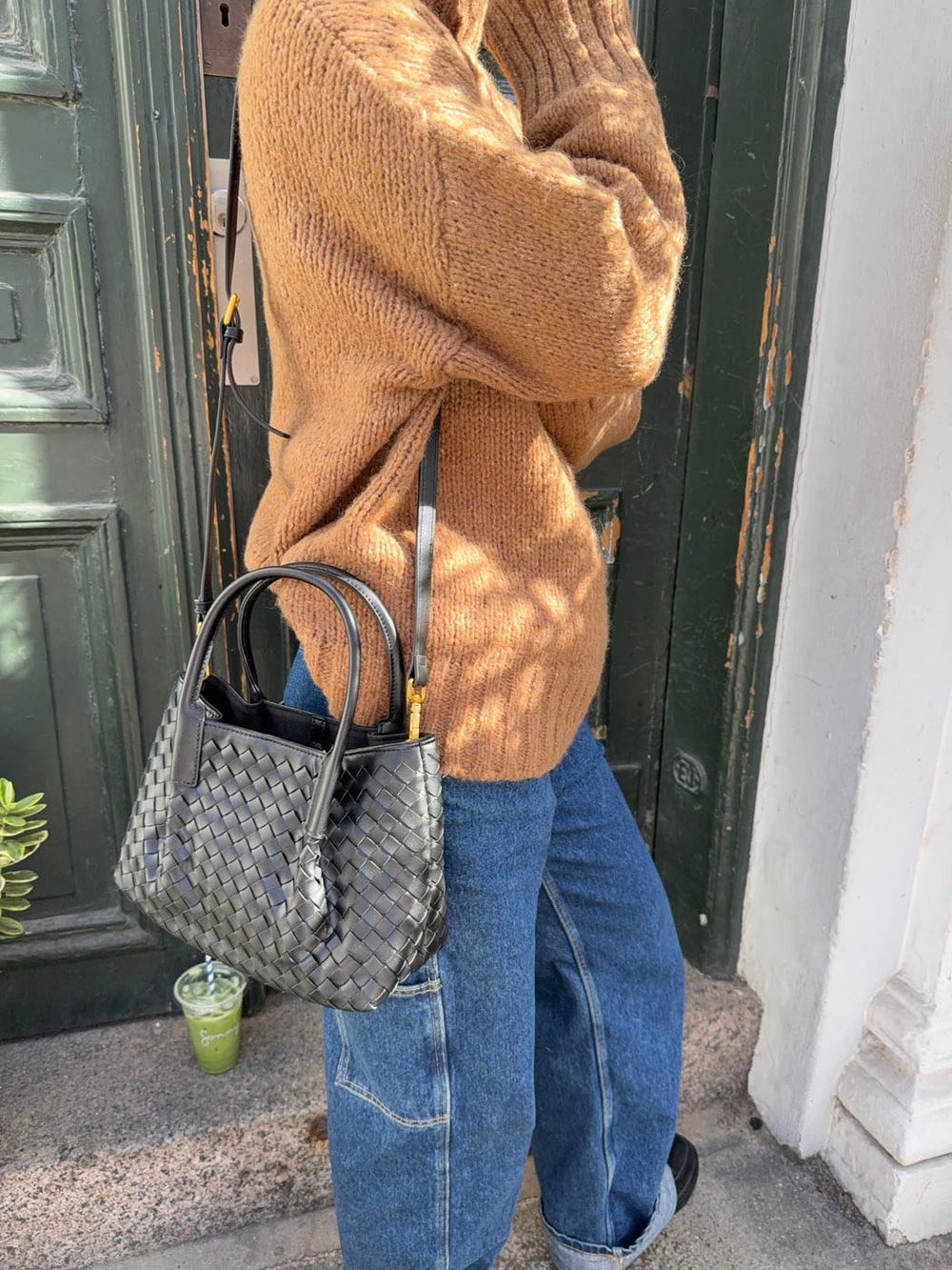 Cebo handbag in woven - Black