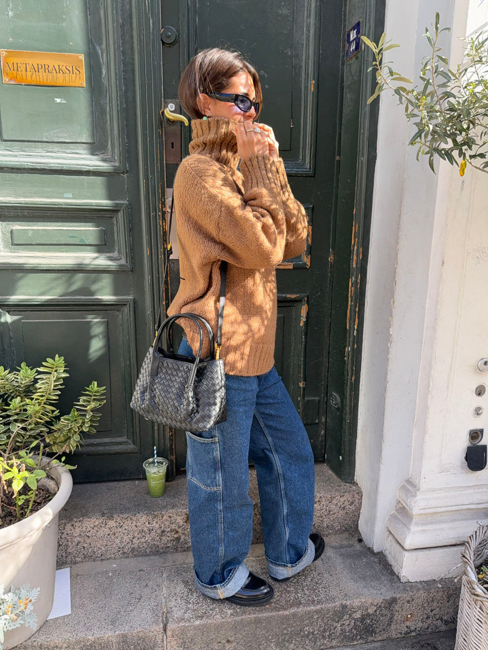 Cebo handbag in woven - Black