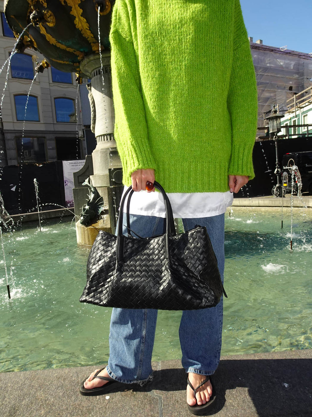 Milu woven handbag - Black