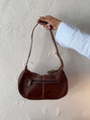 Katy handbag in cowhide leather - Dark Brown