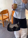 Katy handbag in cowhide leather - Black