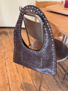 Balo handbag in leather with studs - Brown