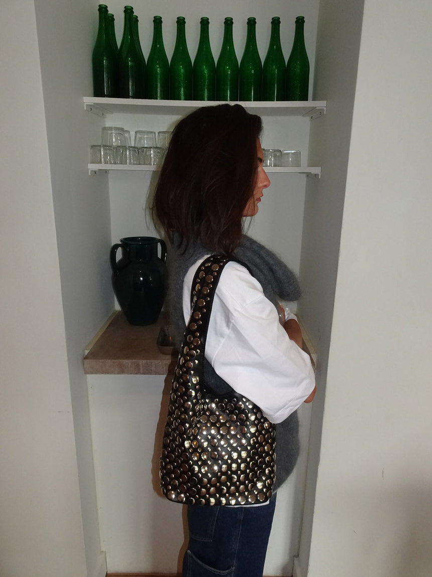 Zula handbag in leather - Black