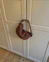 Indiana handbag in suede leather - Brown