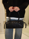 Bobby handbag with metal buttons - Black