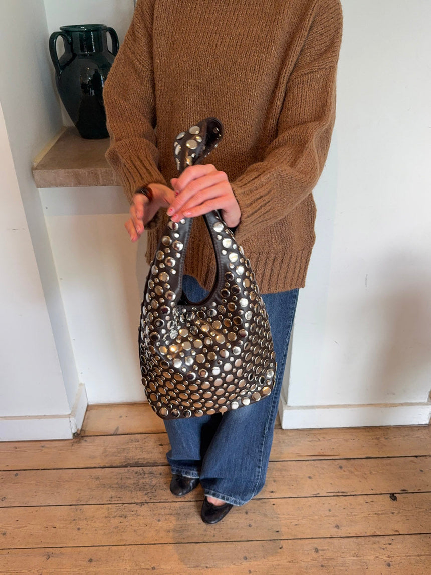 Zula handbag in leather - Brown