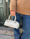 Ines handbag with buckle - White