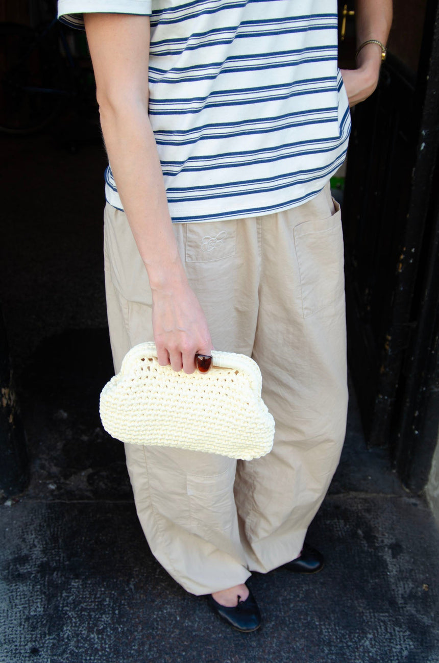 Calia crocheted clutch - Light yellow