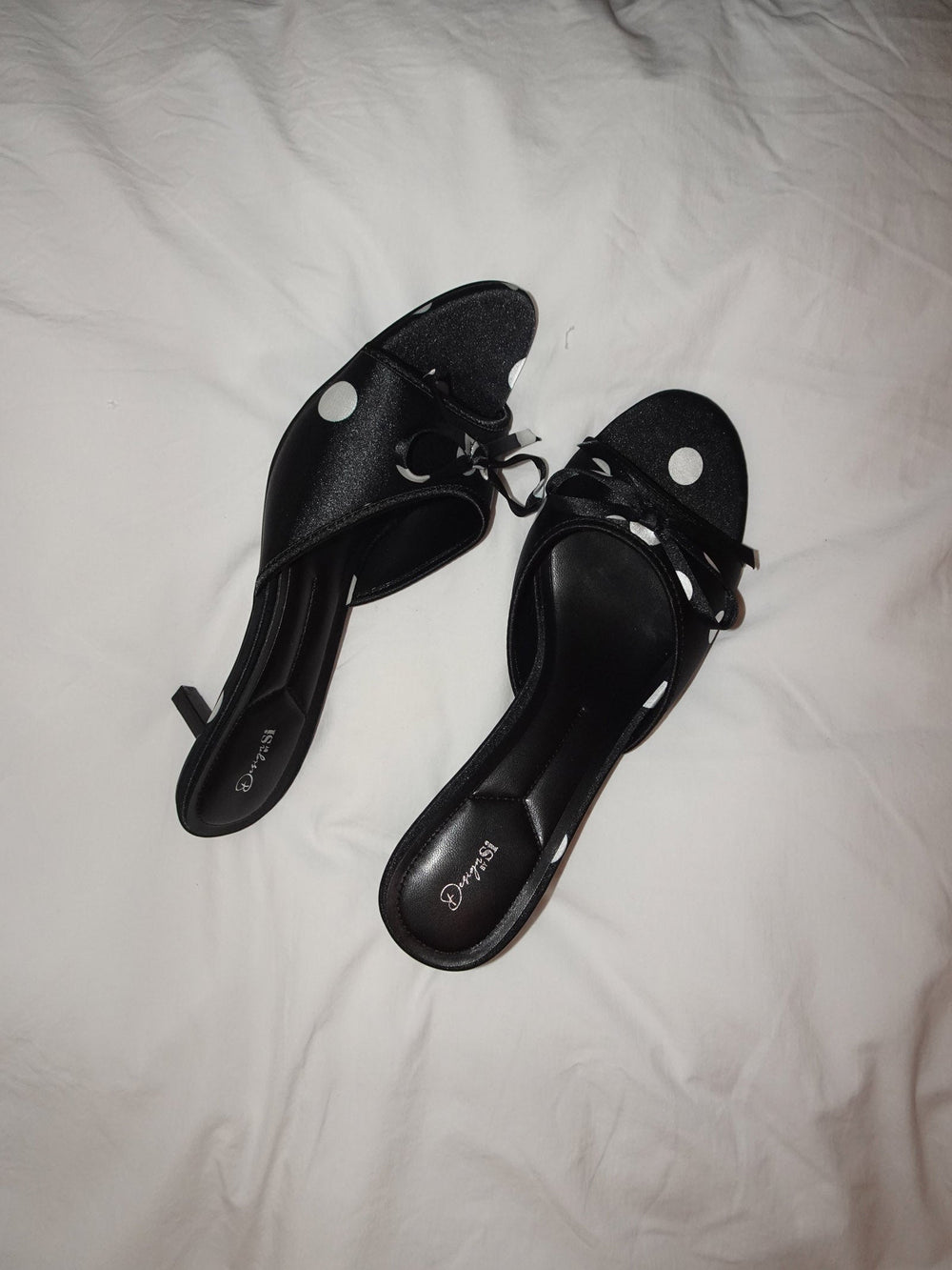 Rosita heels with polka dots - Black/white