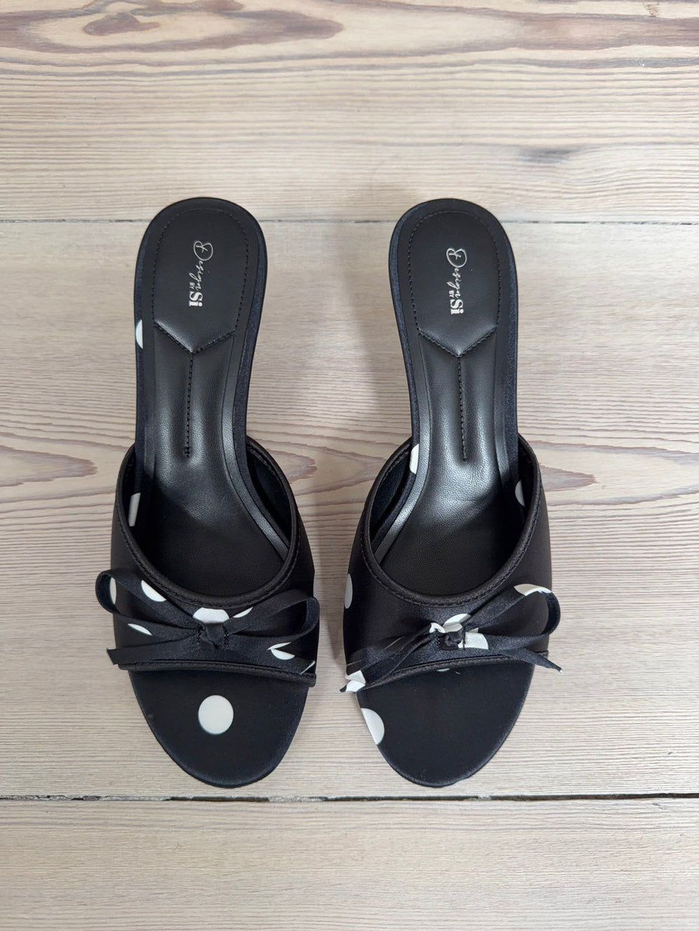 Rosita heels with polka dots - Black/white