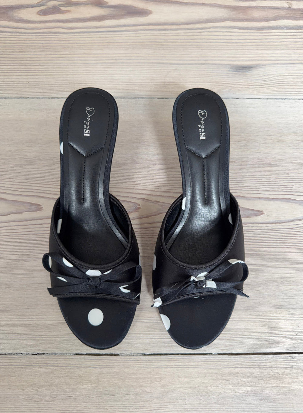 Rosita heels with polka dots - Black/white