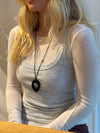 Juliet necklace with pendant - Black