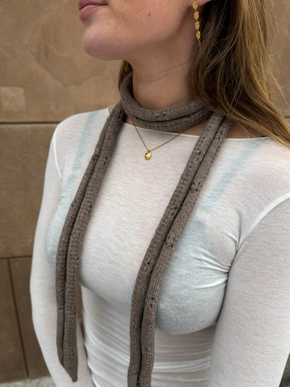 Tova scarf - Taupe