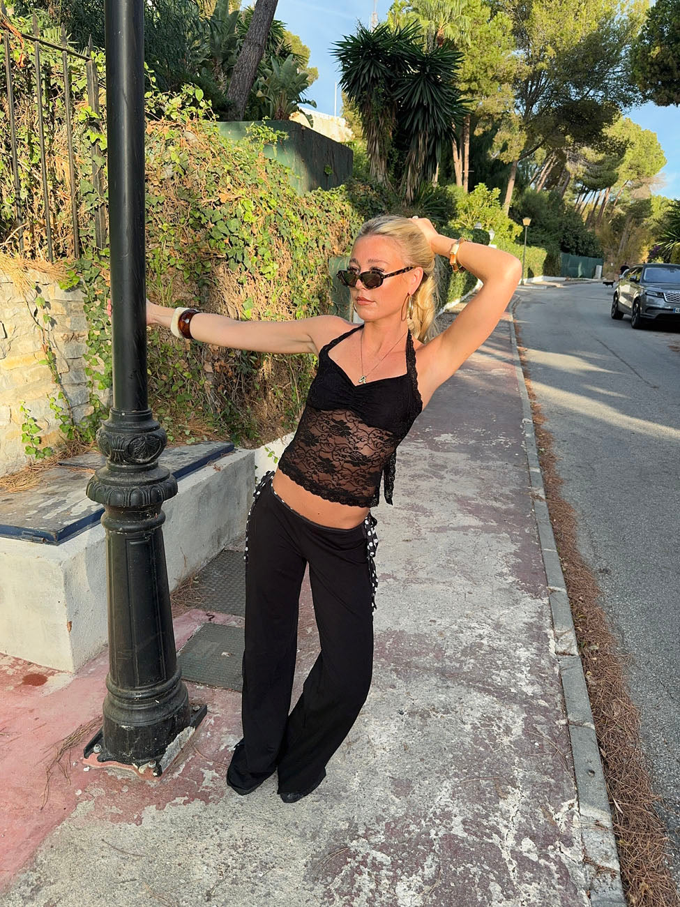 Nicola halterneck top - Black