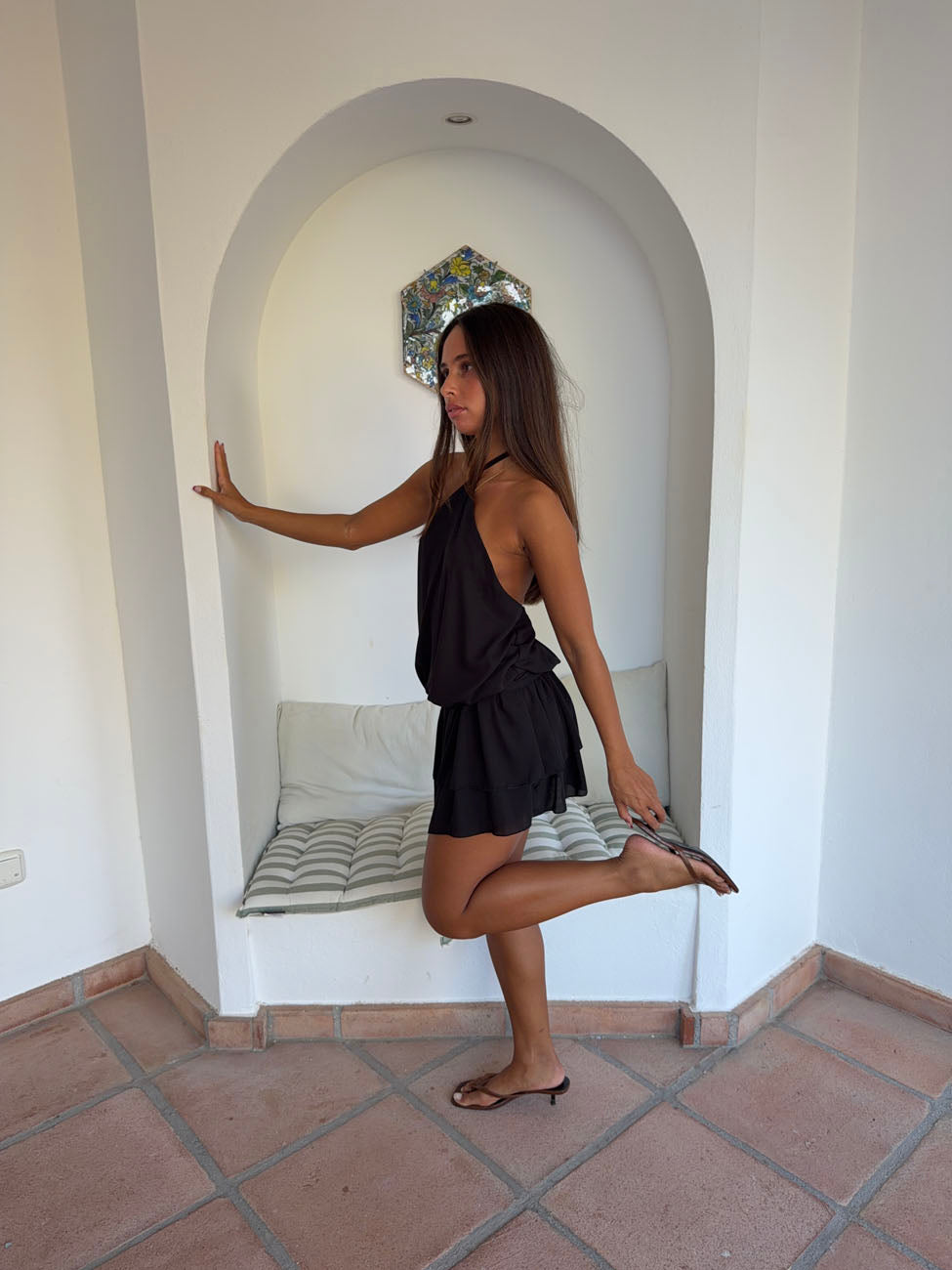 Lulitiana halterneck dress - Black