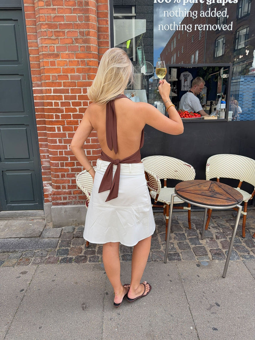 Darina halterneck top - Brown