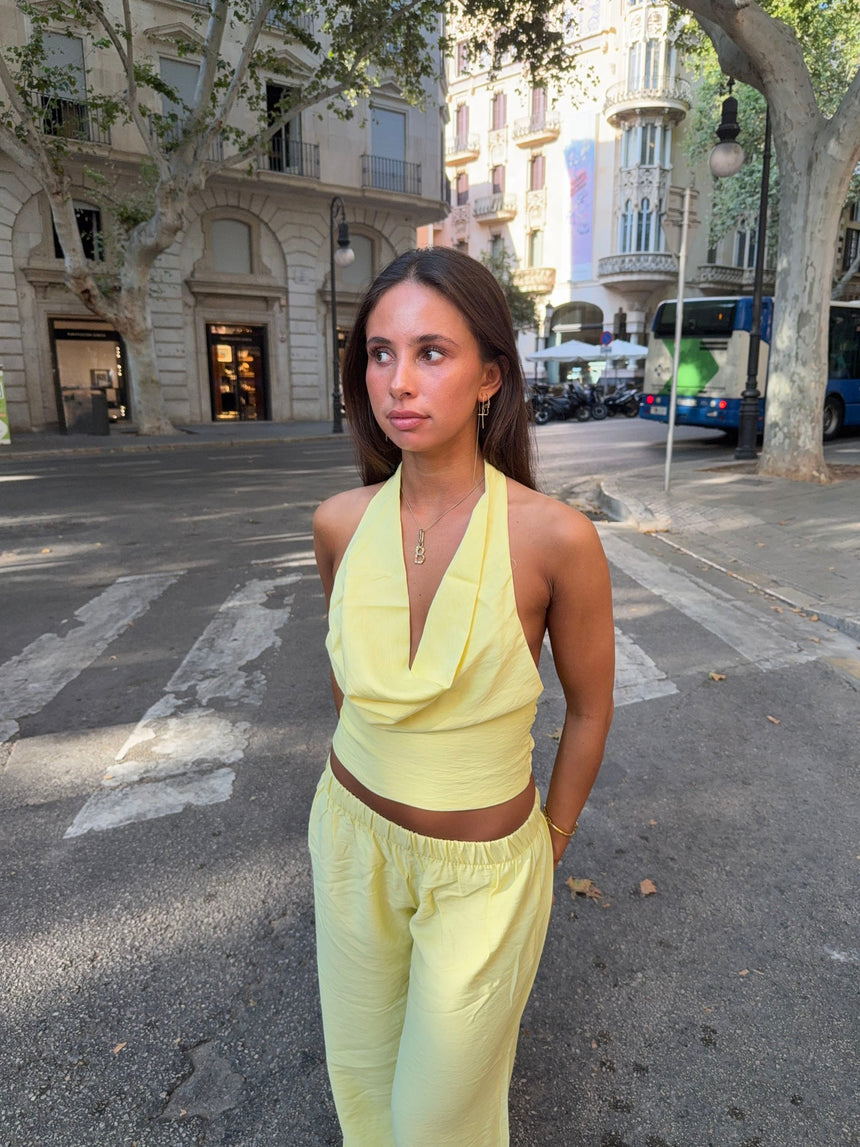 Snuvia halterneck top – Yellow