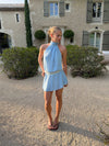 Jolene halterneck dress with sequins - Light blue