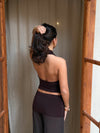 Bilana halterneck top – Brown