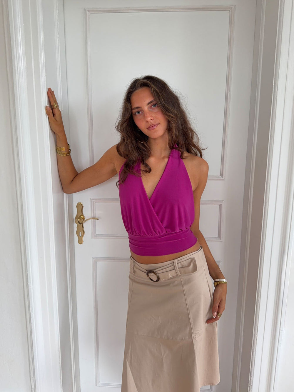 Darina halterneck top - Pink