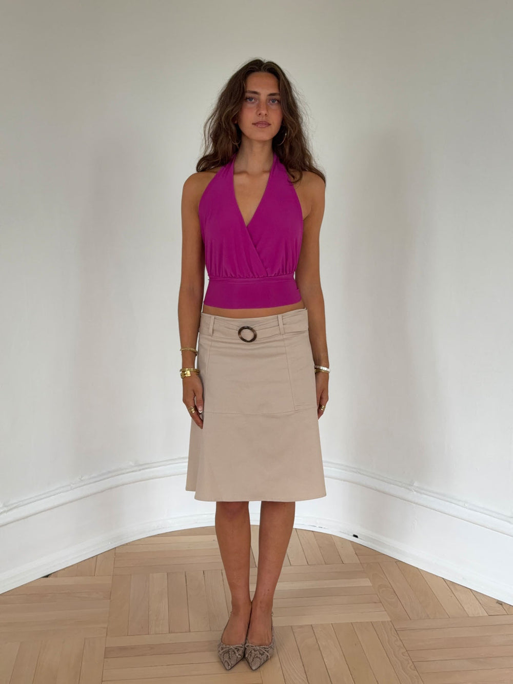 Darina halterneck top - Pink