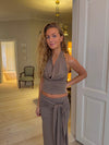 Tella halterneck top - Taupe