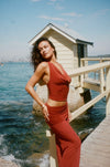 Bilana halterneck top – Red