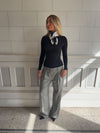 Ellen herringbone pants - Grey