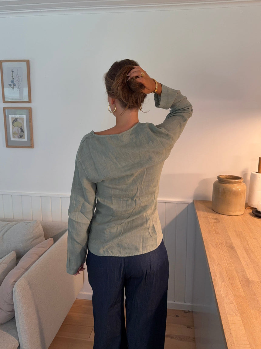 Amula linen shirt – Mint green