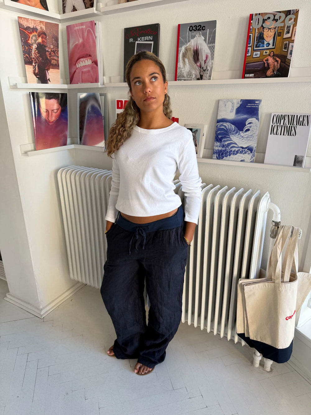 Angel linen pants - navy