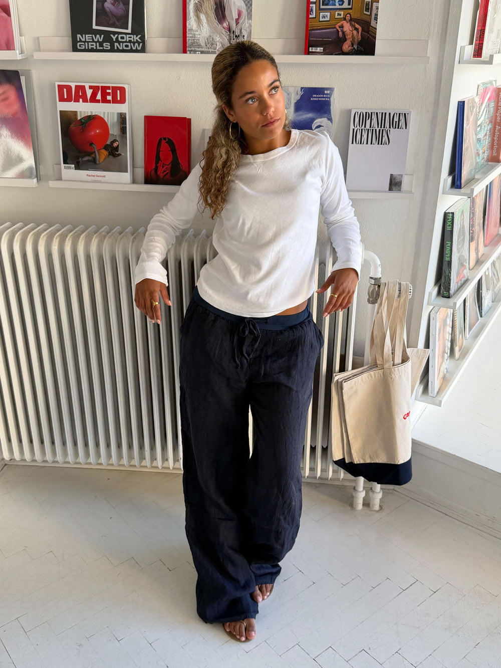 Angel linen pants - navy