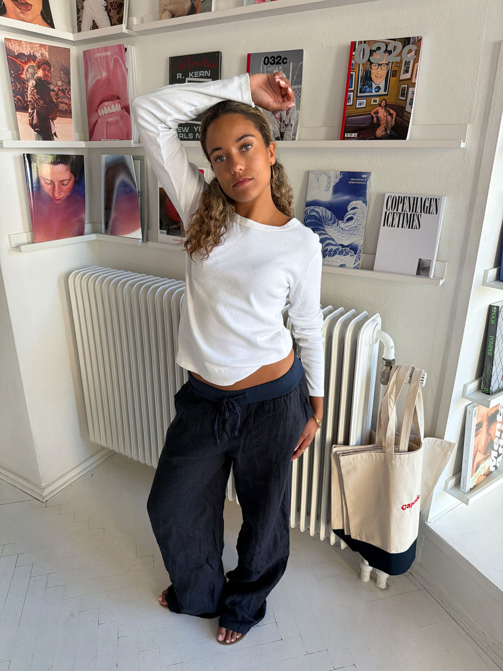 Angel linen pants - navy