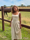 Solia linen dress – Beige