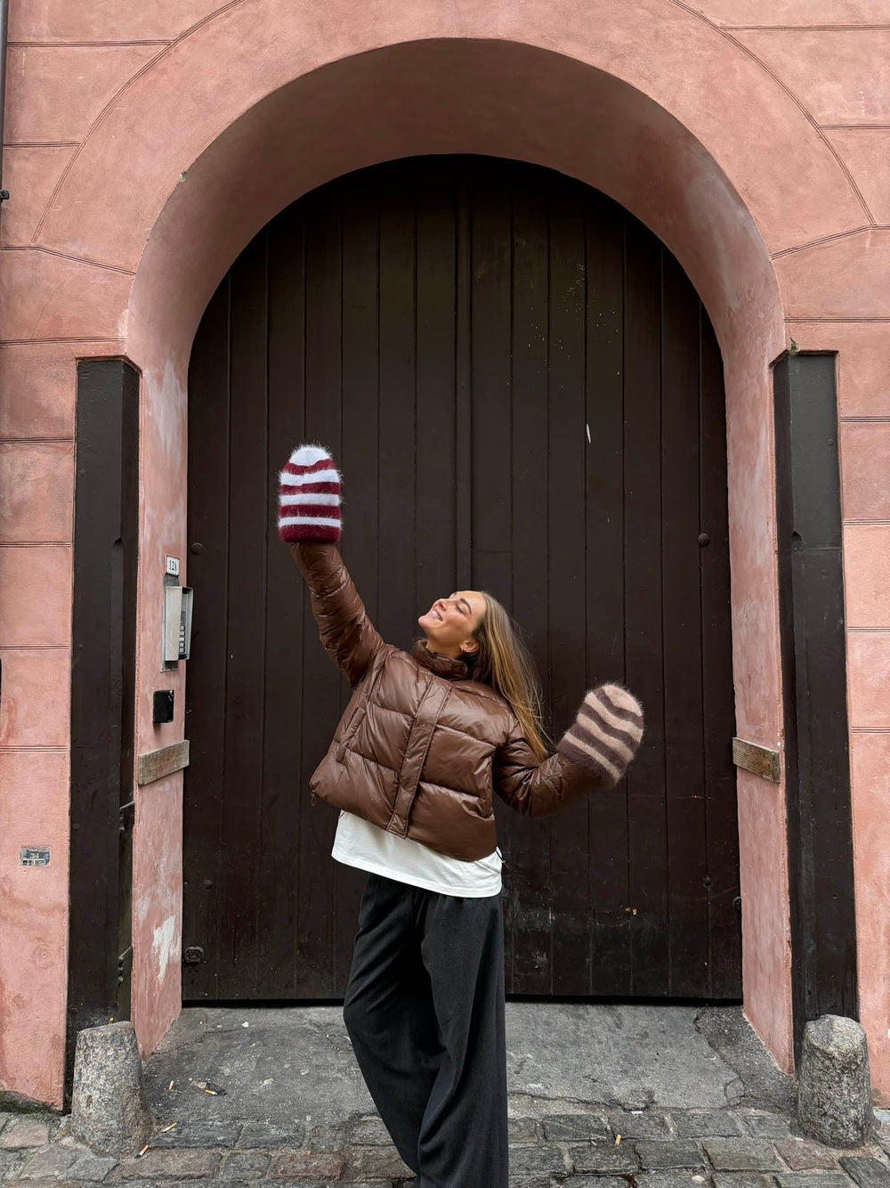 Zoe beanie - Brown/Beige
