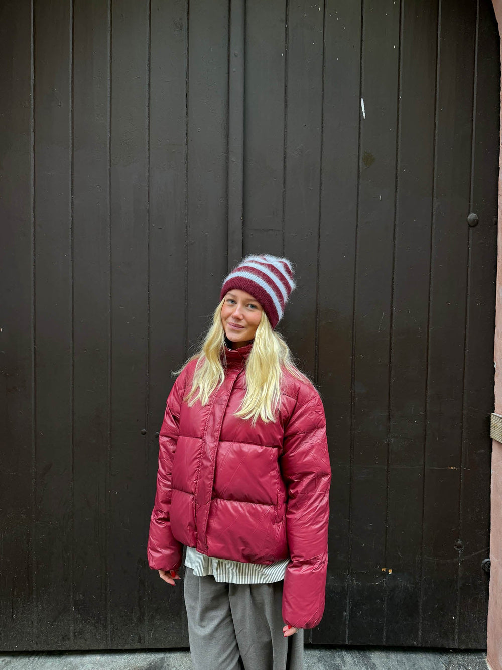 Zoe beanie - White/red