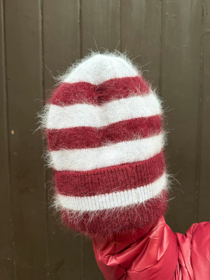 Zoe beanie - White/red