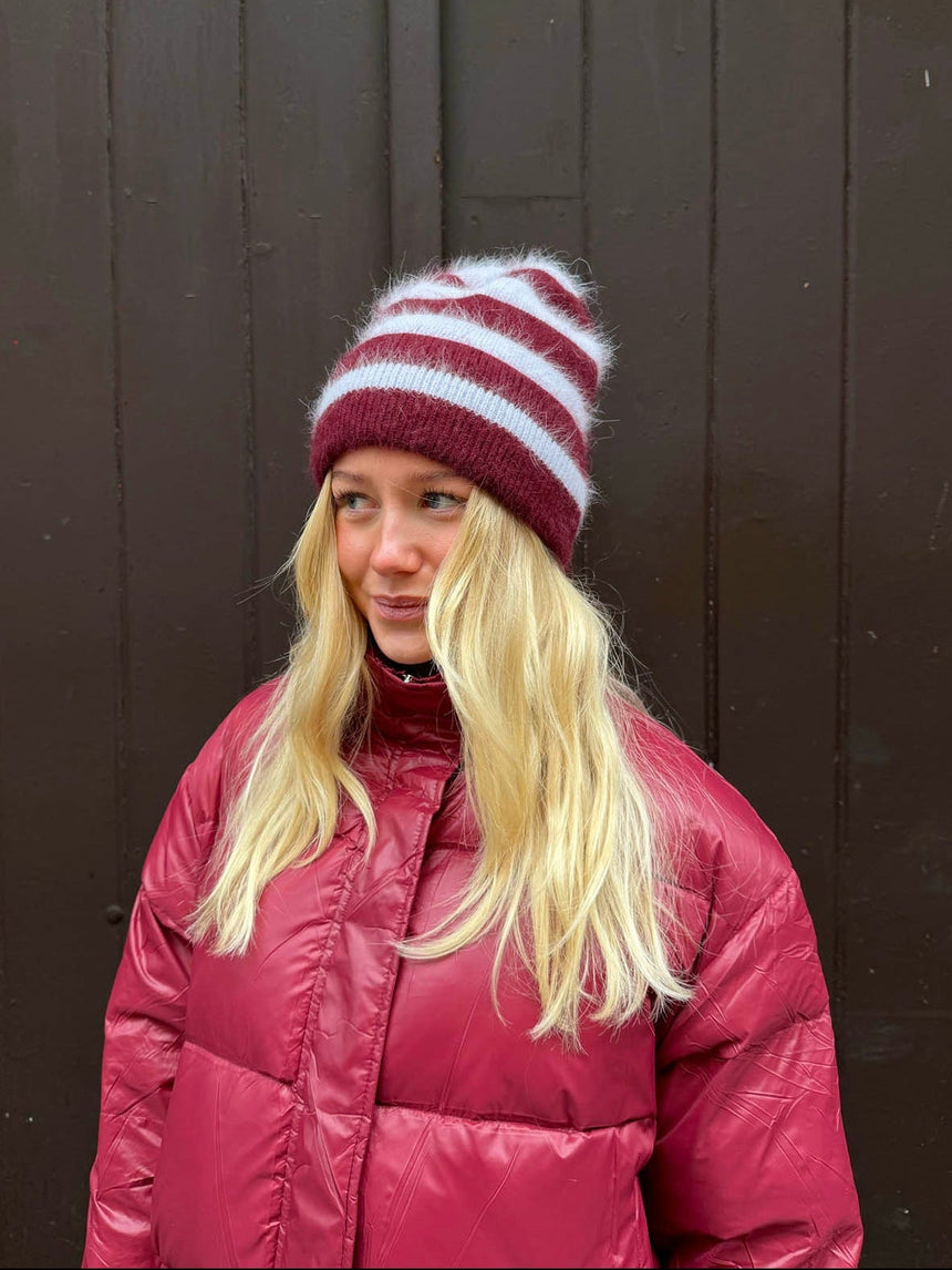 Zoe beanie - White/red
