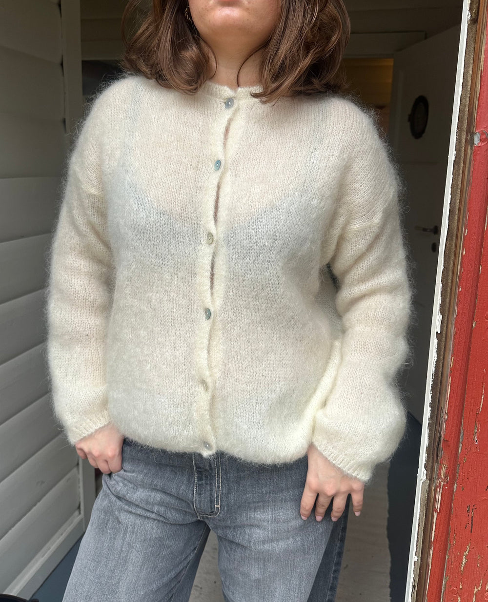 Jamilla mohair cardigan off white –