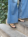 Safine mules with crocodile print - Black
