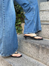Safine mules with crocodile print - Black