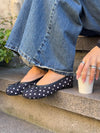 Tovea split toe ballerina with polka dots - Black/White