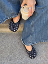 Tovea split toe ballerina with polka dots - Black/White