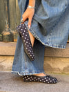 Tovea split toe ballerina with polka dots - Black/White