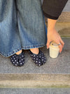 Tovea split toe ballerina with polka dots - Black/White