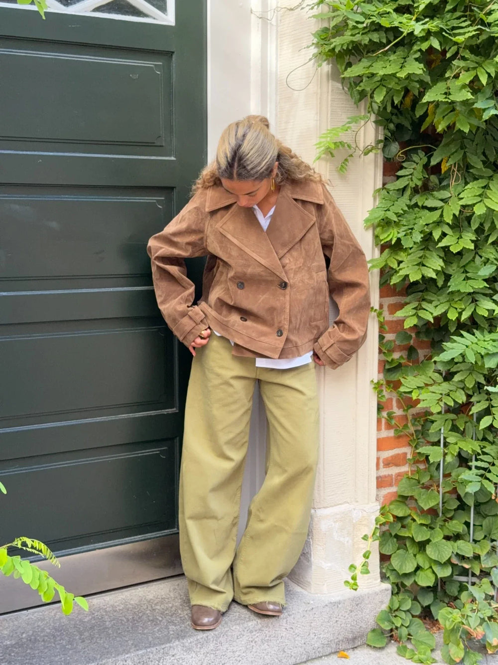 Rosie suede jacket - Brown