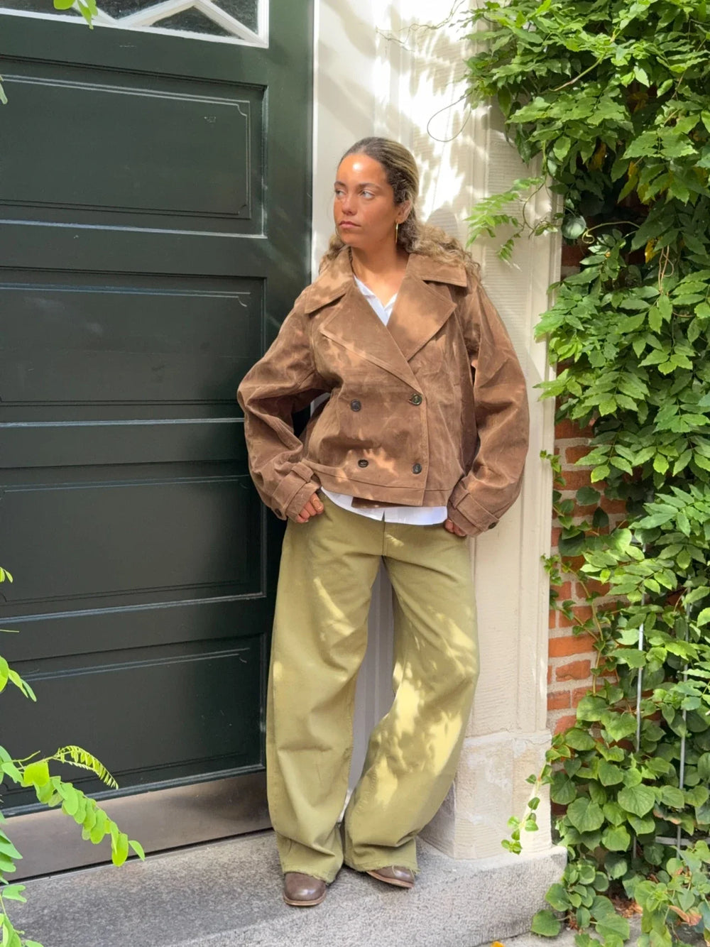 Rosie suede jacket - Brown